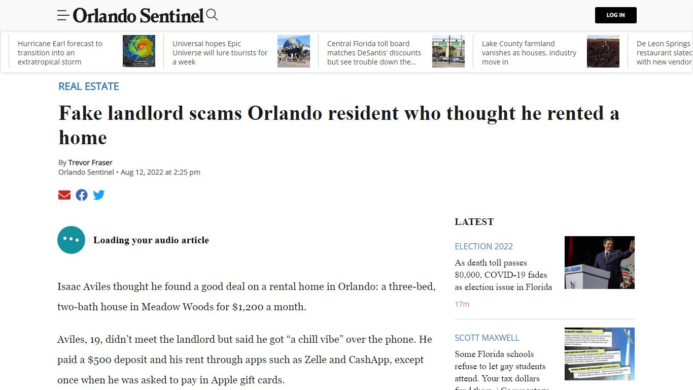 Fake landlord scams Orlando resident who thought he rented a home